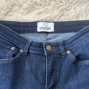 DU/ER Women's Straight Leg Jeans - Dark Blue